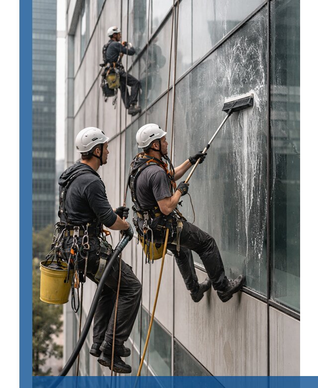 Профессиональная высотная мойка фасадов зданий в Вольске