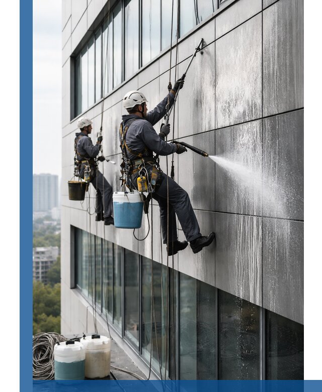 Профессиональная мойка вентилируемых фасадов в Вольске