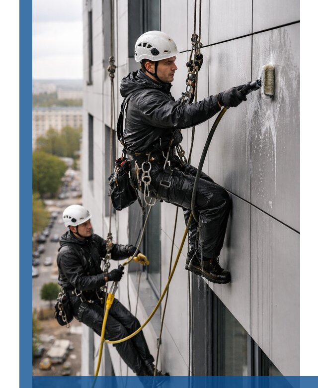 Профессиональная мойка фасада из композита в Вольске