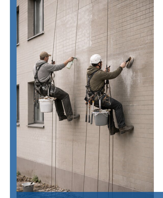 Удаление высолов с фасада зданий в Вольске без повреждений и следов