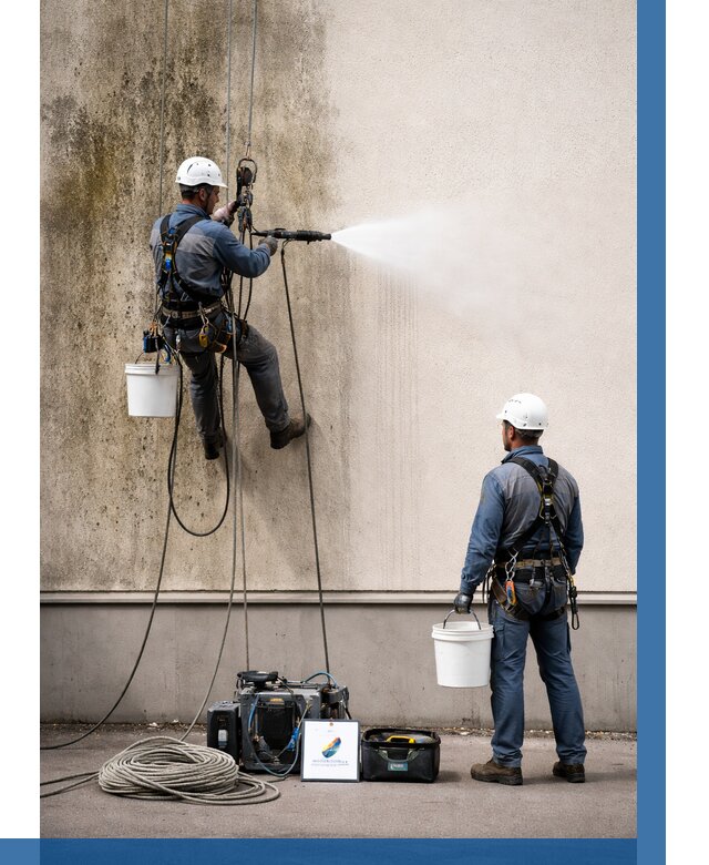 Очистка фасада от плесени в Вольске от 304 р. | ВЫСОТНИК-Вль