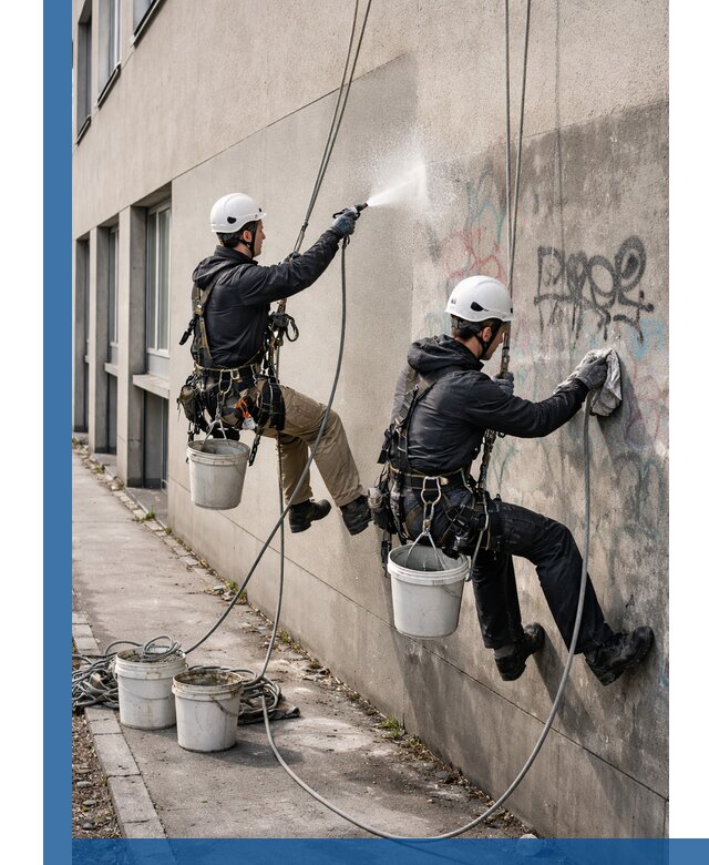 Антиграффити покрытие фасада с защитой от надписей в Вольске