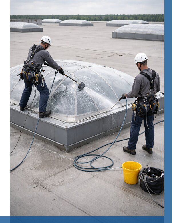 Мойка зенитных фонарей в Вольске, заказать от 4557 р. | ВЫСОТНИК-Вль