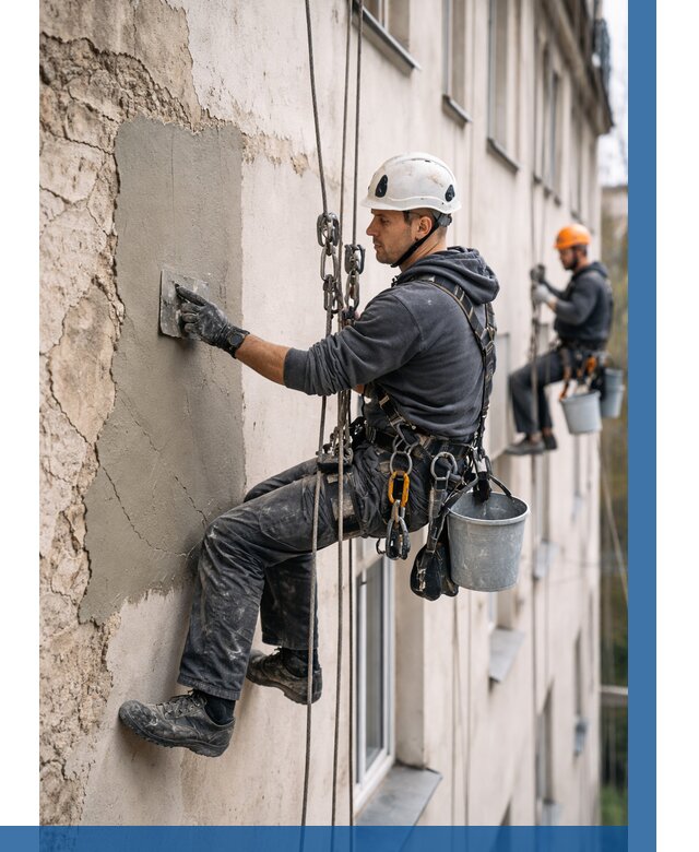 Восстановление штукатурки фасада в Вольске от 1215 р. | ВЫСОТНИК-Вль