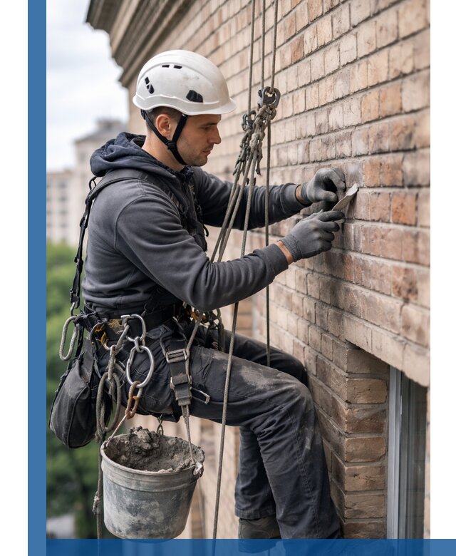 Качественный ремонт кирпичной кладки фасада в Вольске с гарантией