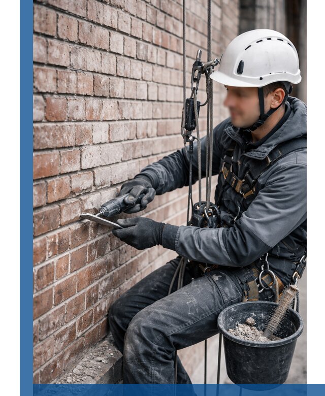 Расшивка кирпичных швов фасадов и стен, ремонт в Вольске