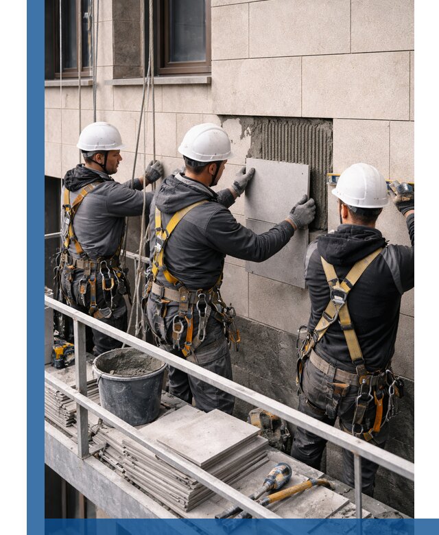 Ремонт облицовки фасада плиткой в Вольске с гарантией