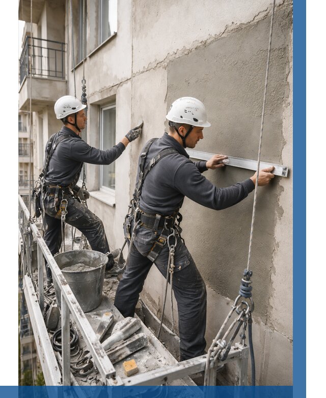 Штукатурка фасада на высоте в Вольске от 911 р. | ВЫСОТНИК-Вль