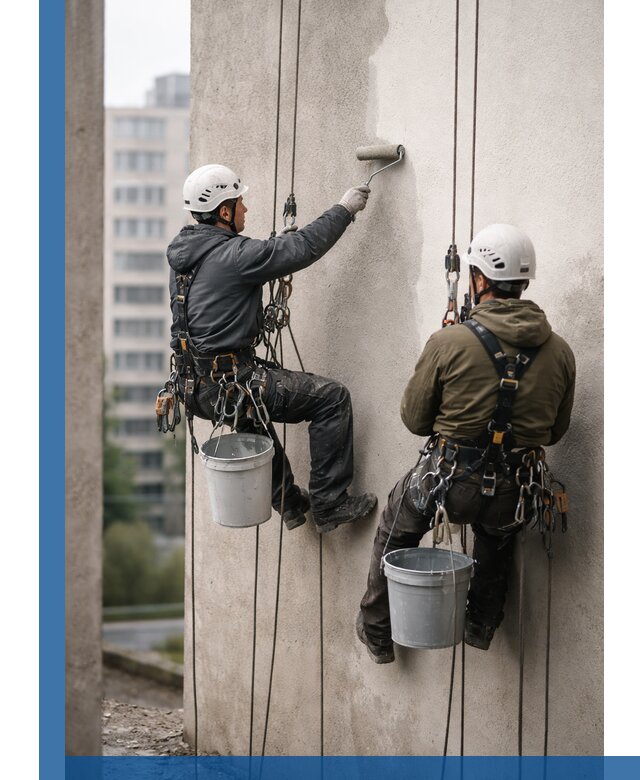 Покраска фасадов высотными альпинистами в Вольске с гарантией