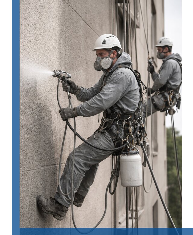 Безвоздушная покраска фасадов зданий в Вольске профессионально