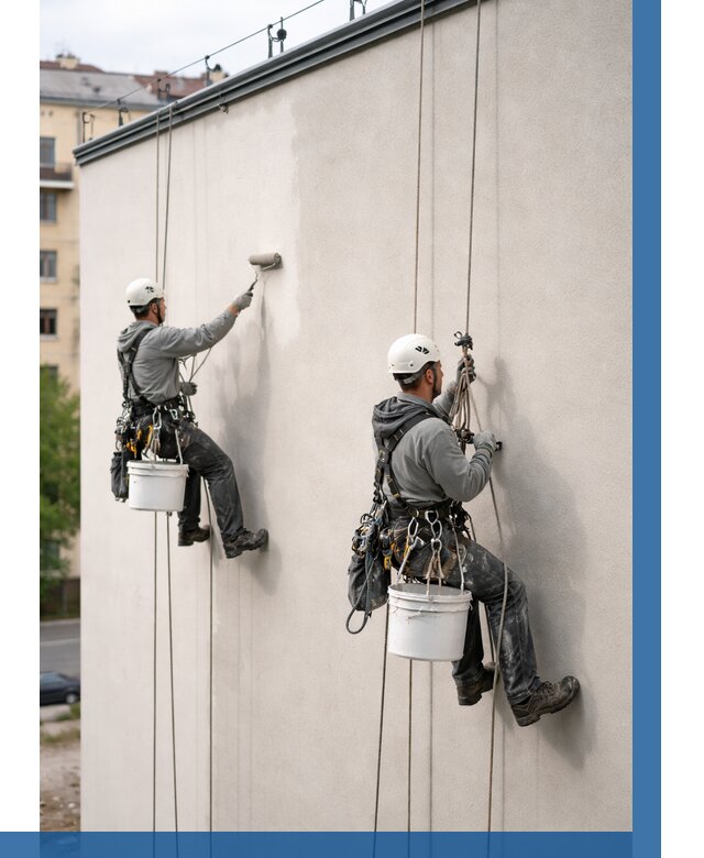 Покраска оштукатуренного фасада в Вольске от 324 р. | ВЫСОТНИК-Вль