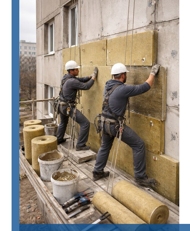 Утепление фасада минватой в Вольске под ключ с гарантией