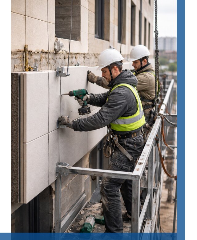 Монтаж фасадных термопанелей в Вольске от 1519 р. | ВЫСОТНИК-Вль