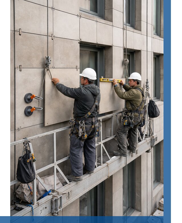 Монтаж керамогранита на фасад в Вольске от 2532 р. | ВЫСОТНИК-Вль