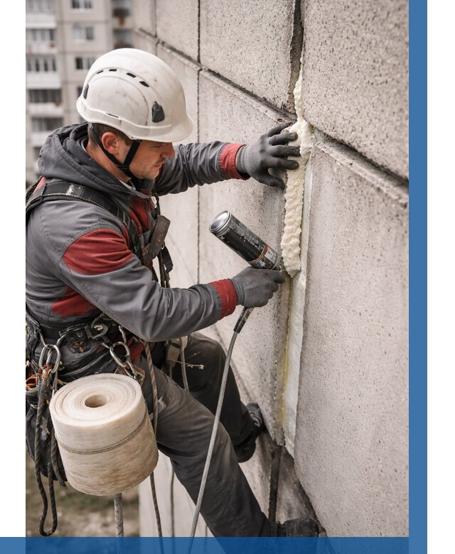 Утепление межпанельных швов в Вольске от 709 р. | ВЫСОТНИК-Вль