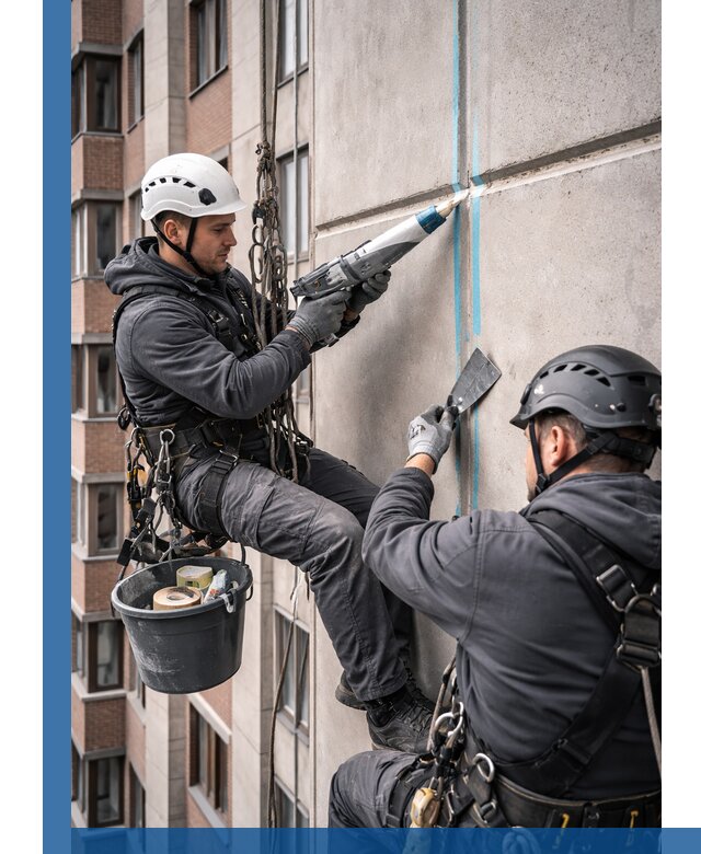 Вторичная герметизация швов фасада и кровли в Вольске