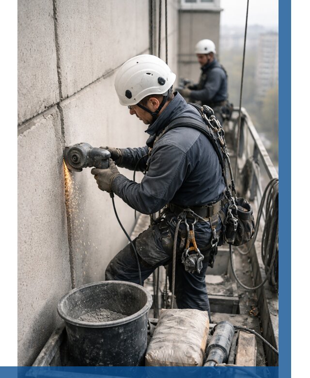 Штробление межпанельных швов в Вольске от 1215 р. | ВЫСОТНИК-Вль