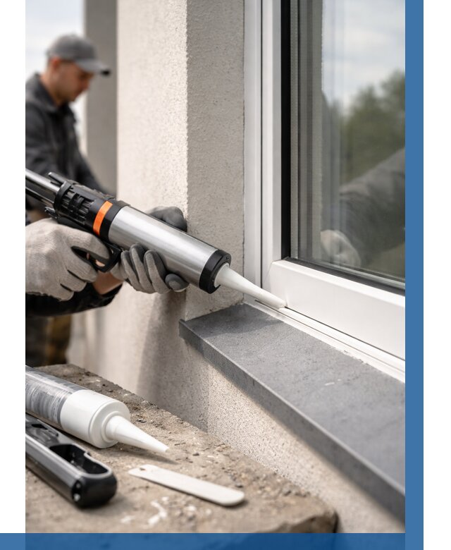 Герметизация монтажных швов окон в Вольске от 658 р. | ВЫСОТНИК-Вль