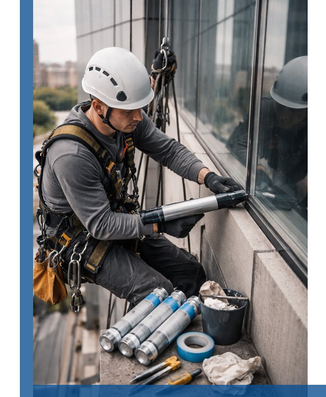 Герметизация стыков витража в Вольске для герметичных фасадов