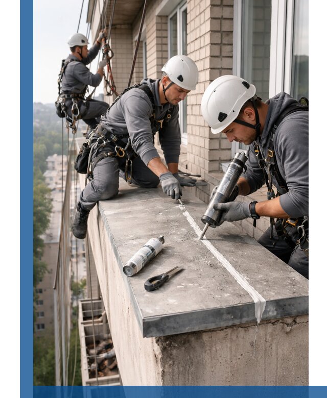 Герметизация балконного козырька в Вольске профессионально