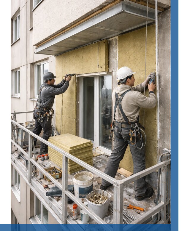 Утепление балкона снаружи в Вольске от 1620 р. под ключ ВЫСОТНИК-Вль