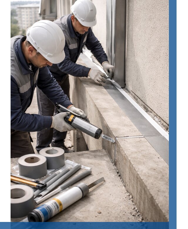 Герметизация примыкания балкона в Вольске от 4557 р. | ВЫСОТНИК-Вль