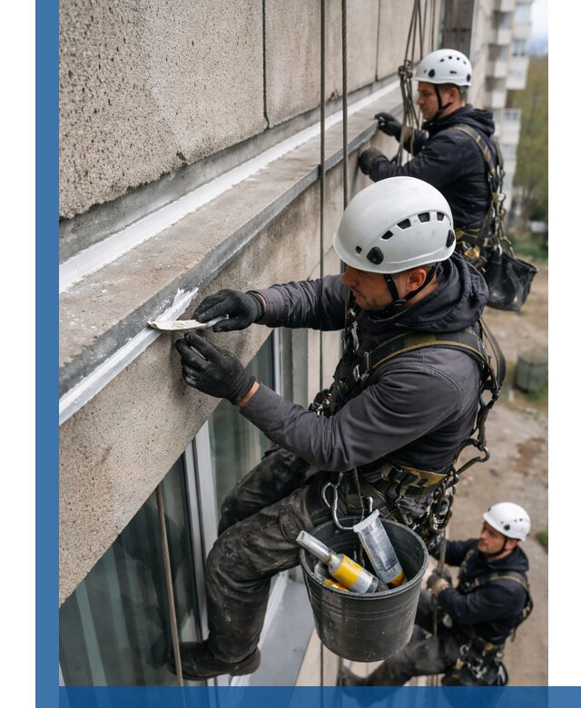 Герметизация примыкания балкона в Вольске под ключ с гарантией