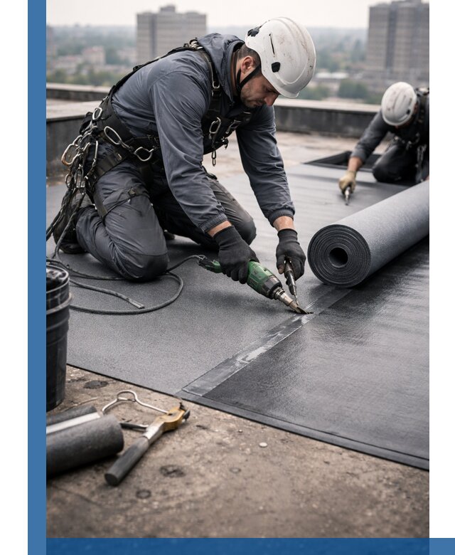 Ремонт мягкой кровли в Вольске с выездом промальпинистов