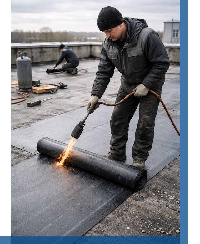 Ремонт наплавляемой кровли в Вольске от 709 р. | ВЫСОТНИК-Вль