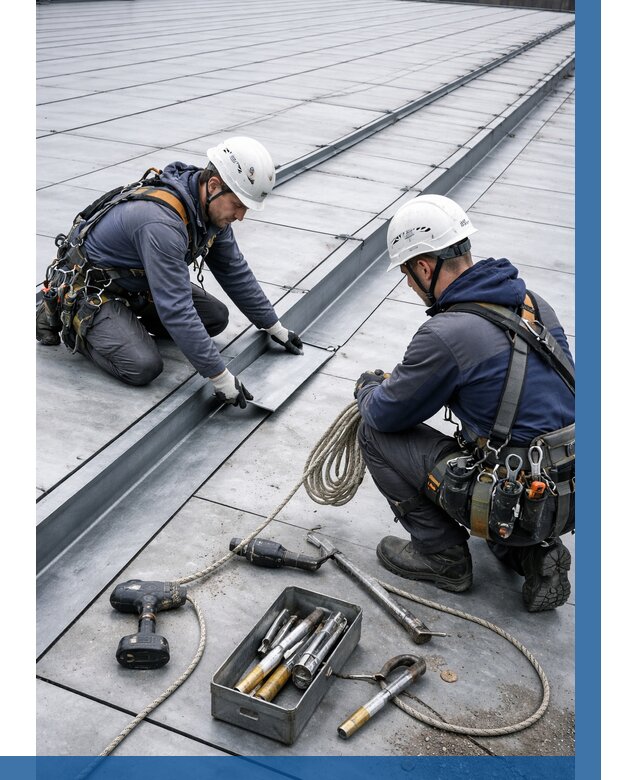 Ремонт фальцевой кровли в Вольске от 709 р. | ВЫСОТНИК-Вль