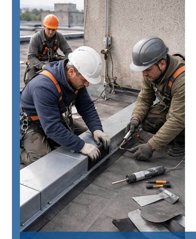 Ремонт кровельных примыканий в Вольске профессионально