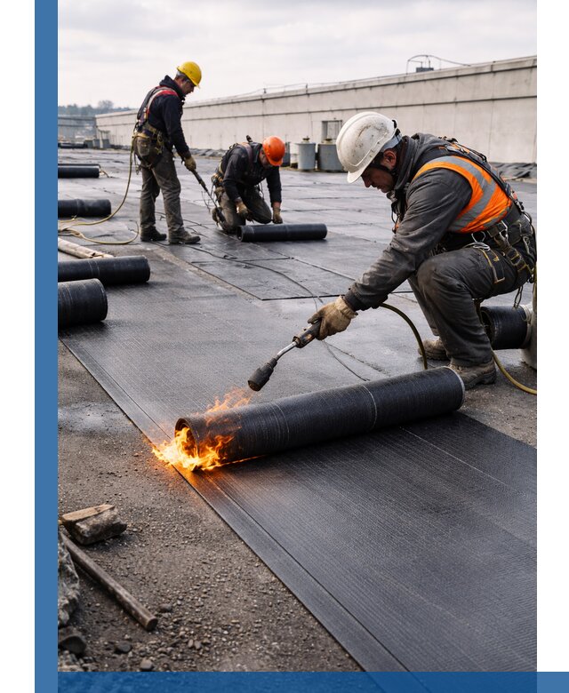 Монтаж наплавляемой кровли в Вольске профессионально