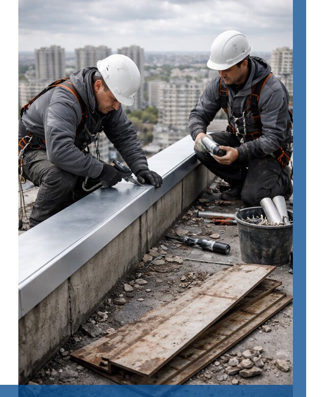 Замена парапетных крышек под ключ в Вольске от 1215 р. | ВЫСОТНИК-Вль