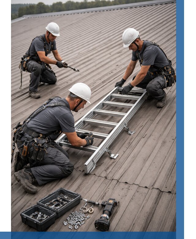 Монтаж кровельной лестницы в Вольске от 4557 р. | ВЫСОТНИК-Вль