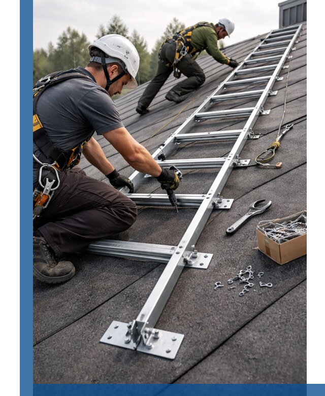Профессиональный монтаж кровельной лестницы в Вольске под ключ