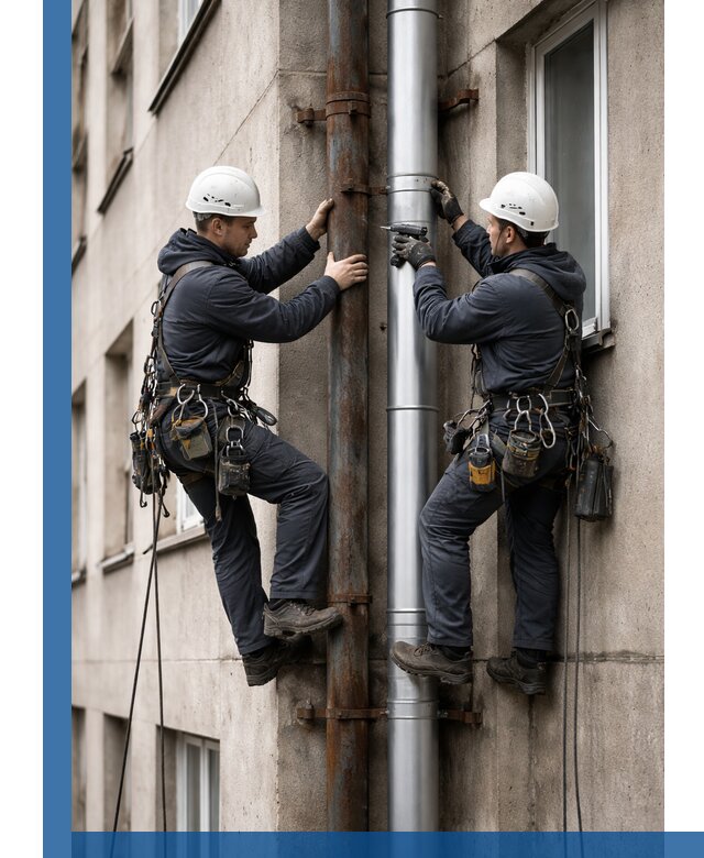 Замена водосточных труб в Вольске: монтаж и демонтаж под ключ