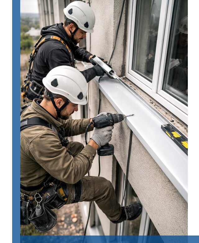 Профессиональный монтаж оконных отливов и отведения воды в Вольске