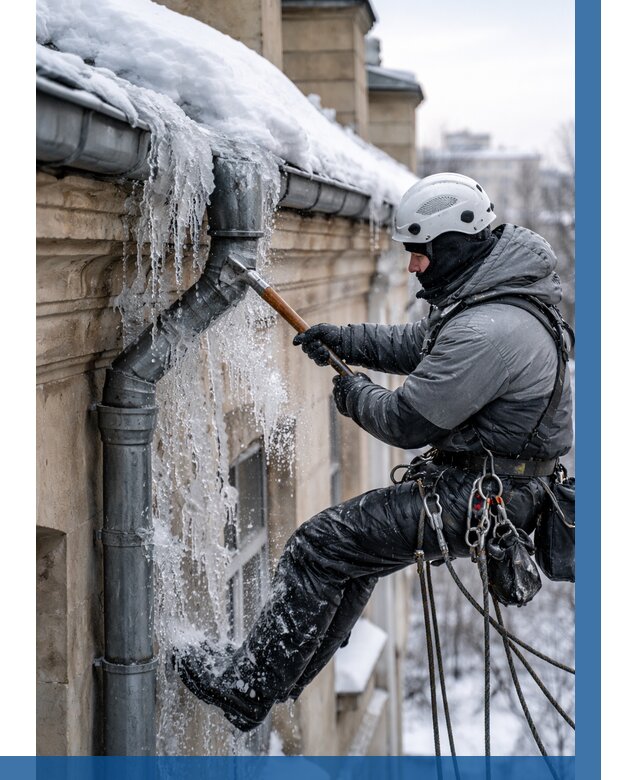 Очистка водостоков от льда в Вольске от 3544 р. | ВЫСОТНИК-Вль