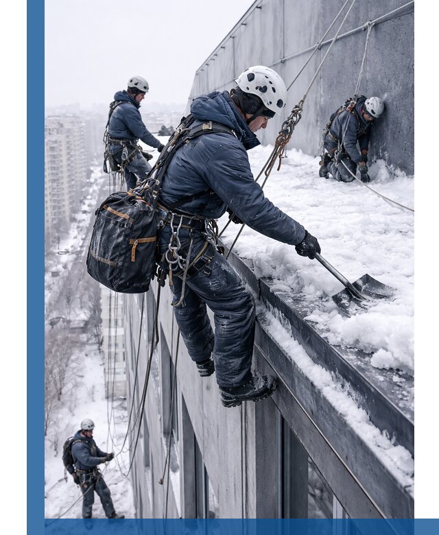 Абонентское обслуживание кровли зимой в Вольске регулярный уход