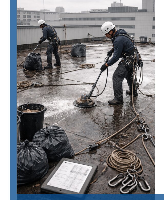 Плановая очистка кровли по графику в Вольске для безопасности