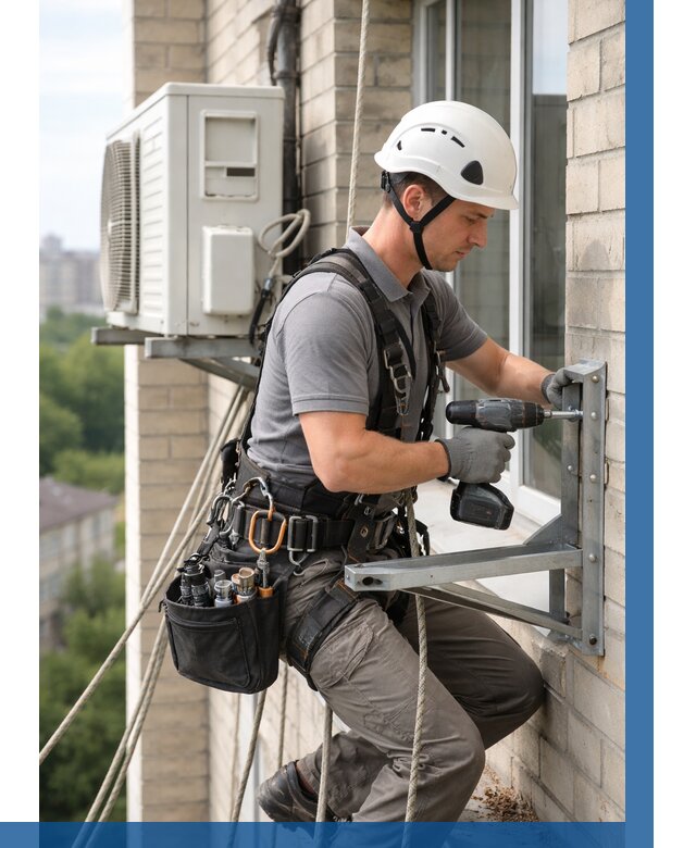 Установка кронштейнов кондиционера в Вольске от 3544 р. | ВЫСОТНИК-Вль