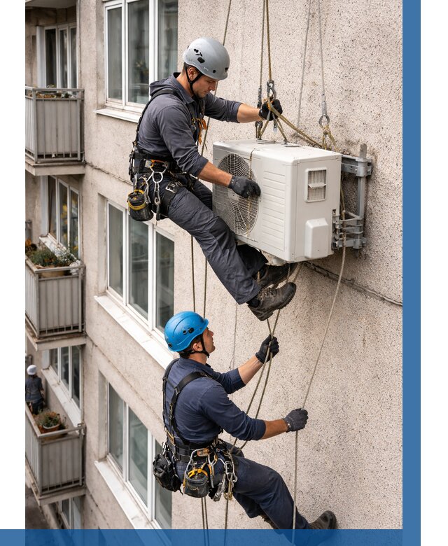 Перенос внешнего блока кондиционера в Вольске от 9114 р.| ВЫСОТНИК-Вль