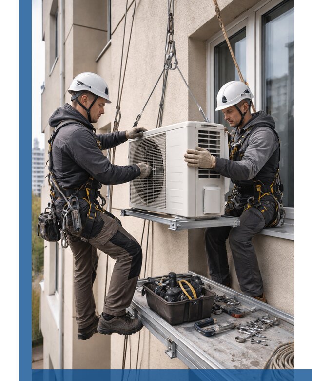 Перенос внешнего блока кондиционера в Вольске с монтажом и крепежом