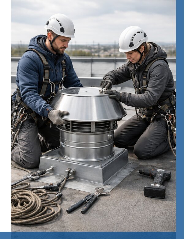 Установка дефлекторов на кровле в Вольске от 4557 р. | ВЫСОТНИК-Вль