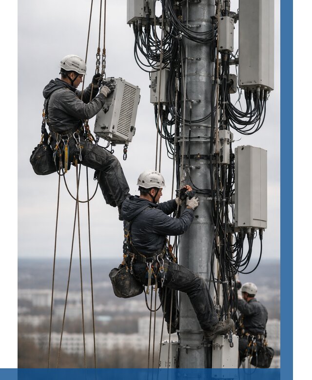 Монтаж оборудования связи на мачте в Вольске от 7595 р. | ВЫСОТНИК-Вль