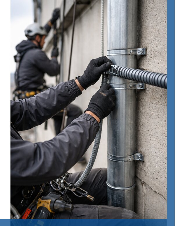 Монтаж гофры для кабеля в Вольске от 304 р. | ВЫСОТНИК-Вль