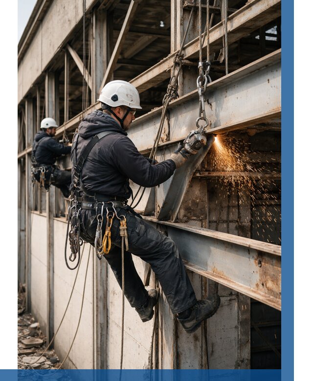 Демонтаж металлоконструкций на высоте в Вольске от 6583р. |ВЫСОТНИК-Вль