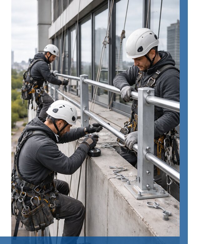 Монтаж ограждений на высоте в Вольске, от 1215 р. | ВЫСОТНИК-Вль