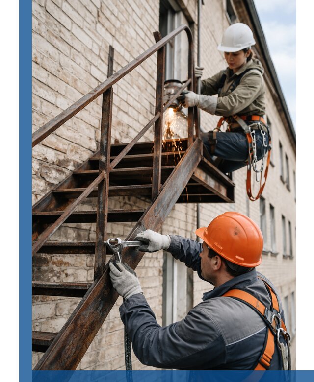 Ремонт и восстановление пожарных лестниц с выездом в Вольске