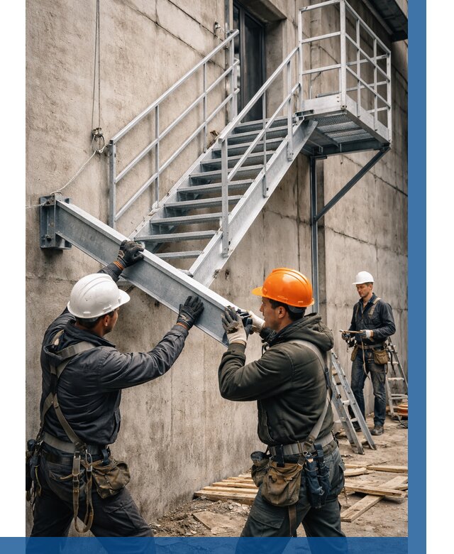 Монтаж металлических лестниц в Вольске от 15191 р. | ВЫСОТНИК-Вль